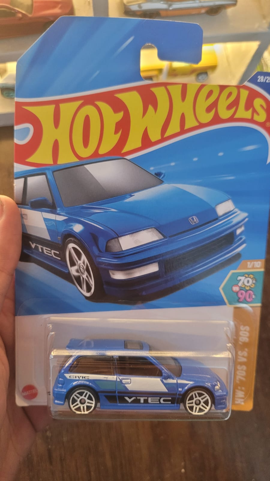 Hot Wheels Mainline 1990 Honda Civic EF in original packaging