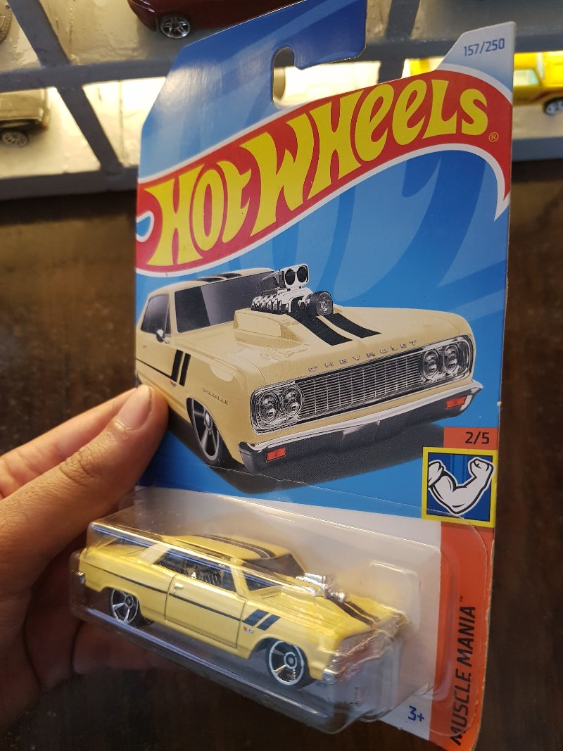 Angled view of Hot Wheels '64 Chevy Chevelle SS 55 collectible