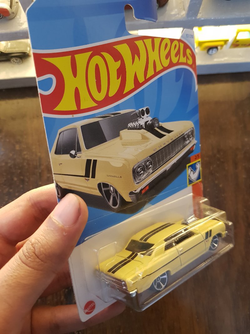 Rear view of Hot Wheels '64 Chevy Chevelle SS 55 die-cast model