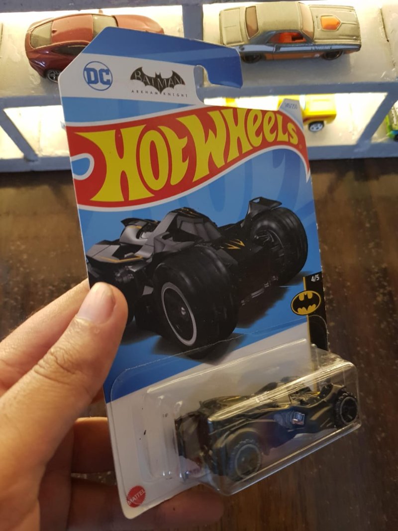Rear view of Hot Wheels Batman Arkham Knight Batmobile (Black)