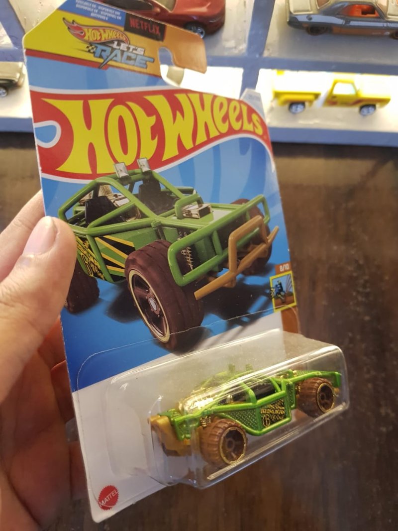 Rear view of Hot Wheels HW Roll Cage die-cast vehicle