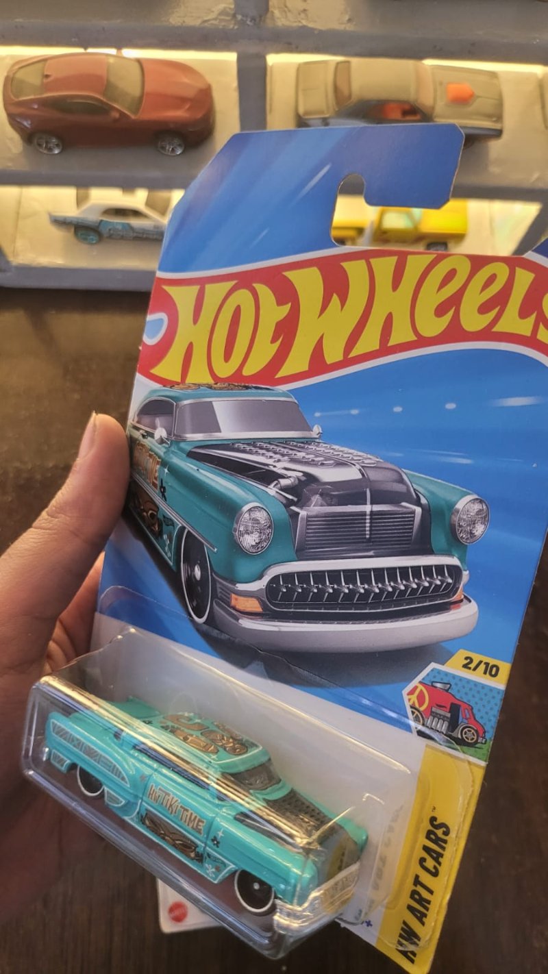 Side view of Hot Wheels Mainline Custom 53 Chevy car