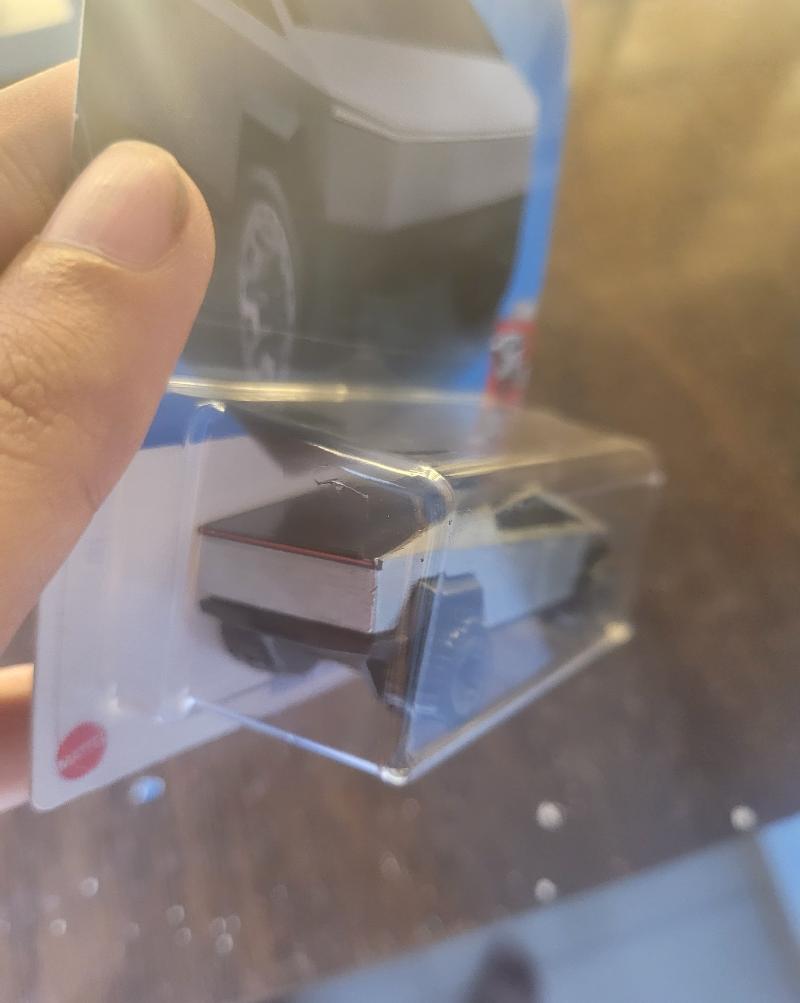 Rear View of Hot Wheels 2024 Tesla Cybertruck