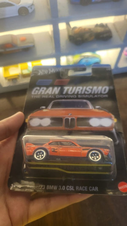 Detailed close-up of Hot Wheels 1973 BMW 3.0 CSL Die-Cast Model
