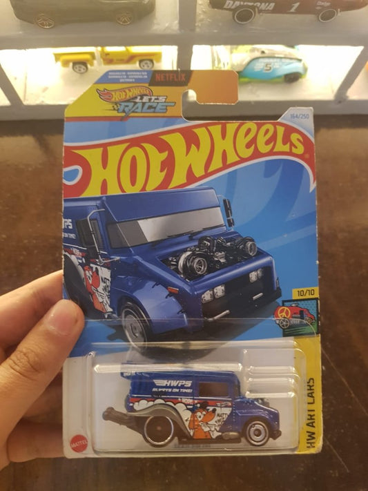 Front view of Hot Wheels Mailed It Die-Cast Model - Blue