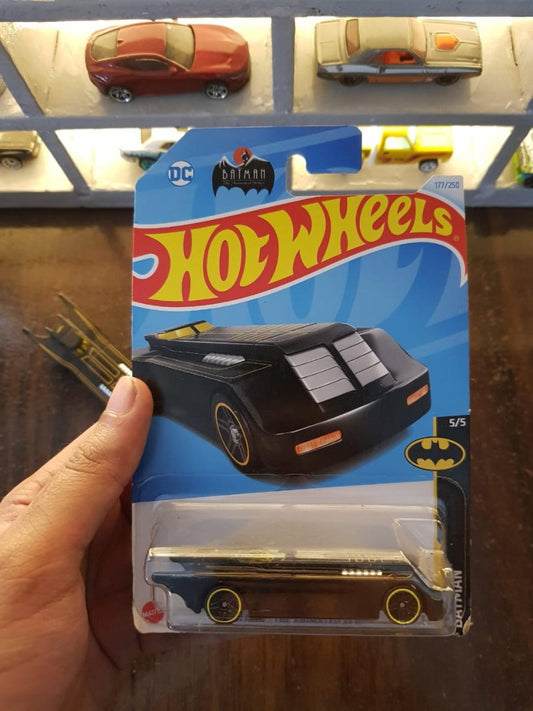 Front view of Hot Wheels Mainline Batmobile from The Animated Series
