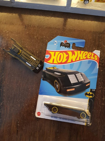 Hot Wheels Mainline Batmobile from The Animated Series in packaging