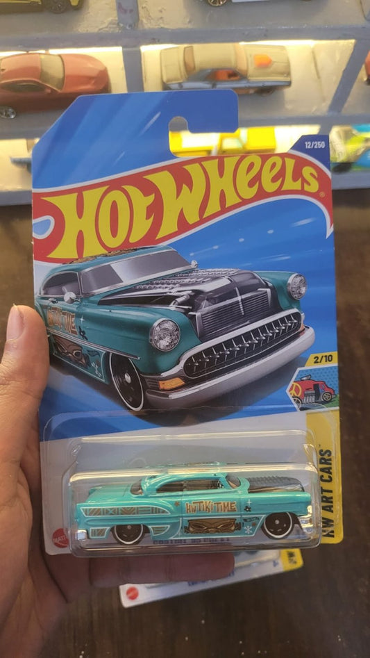 Front view of Hot Wheels Mainline Custom 53 Chevy die-cast car