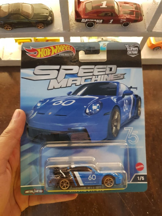 Front view of Hot Wheels Car Culture Speed Machines Porsche 911 GT3 die-cast car