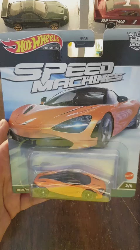 Showcase of Hot Wheels Car Culture Speed Machines McLaren 720S premium car
