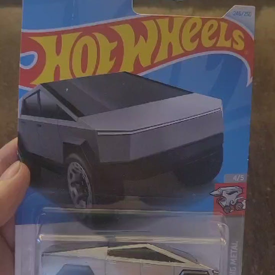 Showcase of Hot Wheels Q Case 2024 Tesla Cybertruck