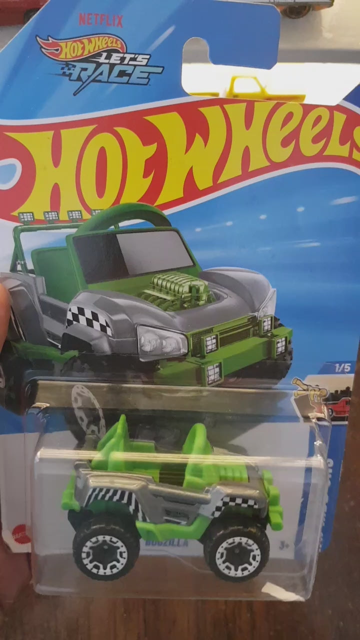 Showcase of Hot Wheels Bogzilla A Case die-cast monster truck
