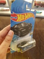 Rear view of Hot Wheels '16 Bugatti Chiron Black model