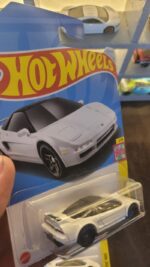 Rear view of Hot Wheels 1990 Acura NSX Q Case die-cast vehicle