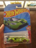 Front view of Hot Wheels 2016 Ford GT Race die-cast car