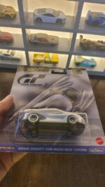 Detailed close-up of Hot Wheels Nissan Concept 2020 Vision Collectible Model