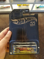 Front view of Hot Wheels 55th Anniversary Edition '15 Dodge Challenger SRT die-cast model