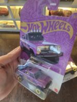 Angled view of Hot Wheels 57th Anniversary Edition ’73 Jeep J10 model