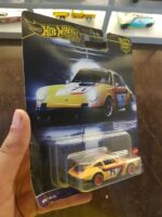 Rear view of Hot Wheels Premium '71 Porsche 911 die-cast car
