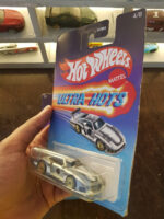 Angled view of Hot Wheels Ultra Hots '78 Porsche 935 die-cast model