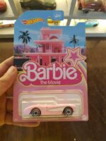 Front view of Hot Wheels Barbie: The Movie 1956 Corvette die-cast car