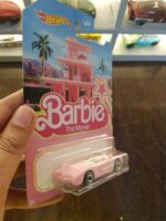 Rear view of Hot Wheels Barbie: The Movie 1956 Corvette die-cast model