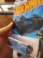 Hot Wheels Batman Arkham Knight Batmobile (Blue) in a die-cast car collection