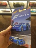 Angled view of Hot Wheels Forza '94 Bugatti EB110 SS die-cast model