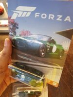 Angled view of Hot Wheels Forza Jaguar F-Type Project 7 die-cast model