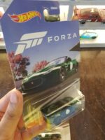 Rear view of Hot Wheels Forza Jaguar F-Type Project 7 die-cast vehicle