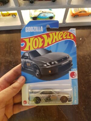 Front view of Hot Wheels Godzilla Nissan Skyline GT-R collectible car