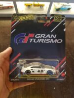 Front view of Hot Wheels Premium Pop Culture Gran Turismo Nissan GT-R Nismo GT3 die-cast model