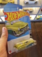 Rear view of Hot Wheels Hirohata Merc die-cast vehicle