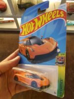 Angled view of Hot Wheels 2020 Koenigsegg Jesko die-cast model