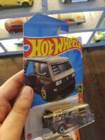 Rear view of Hot Wheels Mainline VW T3 Custom die-cast van