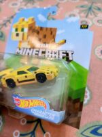 Front view of Hot Wheels Character Cars Minecraft Ocelot Die-Cast Model