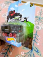 Close-up of Hot Wheels Minecraft Spider Character Car Collectible