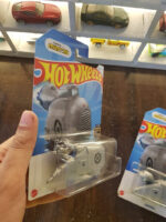 Rear view of Hot Wheels Minions GruMobile die-cast vehicle