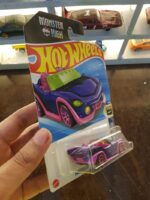 Rear view of Hot Wheels Monster High Ghoul Mobile die-cast vehicle