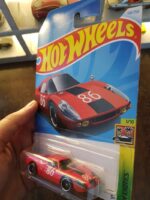 Angled view of Hot Wheels Porsche 904 Carrera GTS collectible car