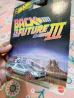 Front view of Hot Wheels Premium Back to the Future III Time Machine '50s Version Die-Cast Model