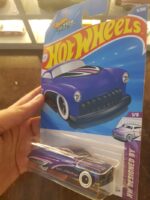 Angled view of Hot Wheels Purple Passion retro-style die-cast car