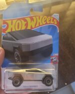 Zoomed-In View of Hot Wheels Q Case Tesla Cybertruck