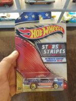 Front view of Hot Wheels Stars and Stripes Plymouth Duster Thruster die-cast model