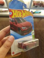 Rear view of Hot Wheels Tesla Model S Plaid die-cast model