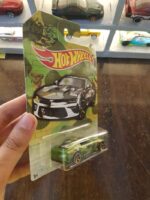 Rear view of Hot Wheels Urban Camo '18 Camaro SS die-cast model